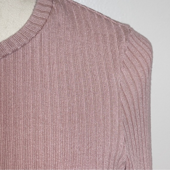 Reformation Jeans Ribbed Knit Long Sleeve Top in Dusty Pink Size Small - Picture 6 of 11